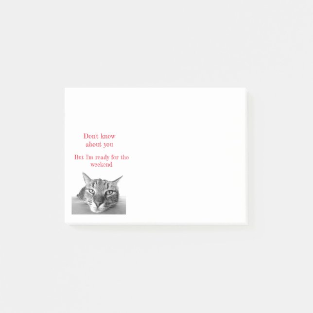 Post-it® Publier ses notes - Chat amusant (Devant)