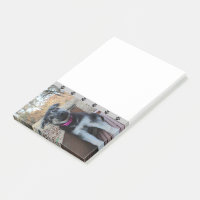 Puppy attend sur les Stairs Post-it Notes