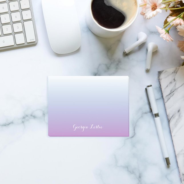 Post-it® Purple Blue Ombre Gradient Personnalisé (Créateur téléchargé)