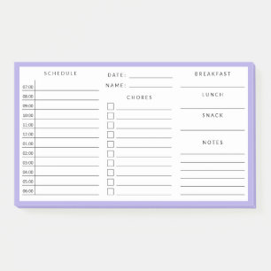 Post-it® Purple Bordure Quotidienne Accueil Programme scola
