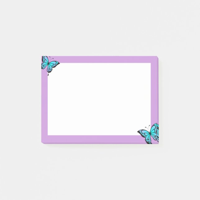 Post-it® Purple &butterfly sticky notes  (Devant)