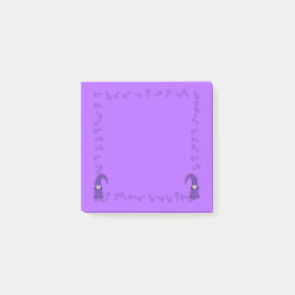 Post-it® Purple Gnomes with Mushrooms