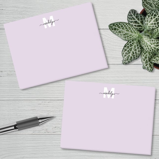 Post-it® Purple Monogram (Purple Monogram Post-it Notes)