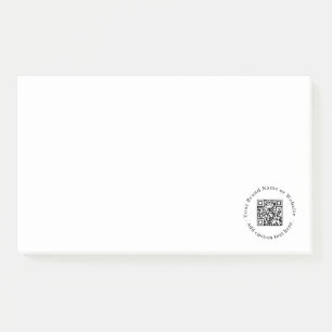 Post-it® QR code blanc Design d'entreprise minimaliste et