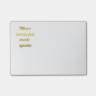Post-it® Quand les mots échouent Musique Parle Citation Ins
