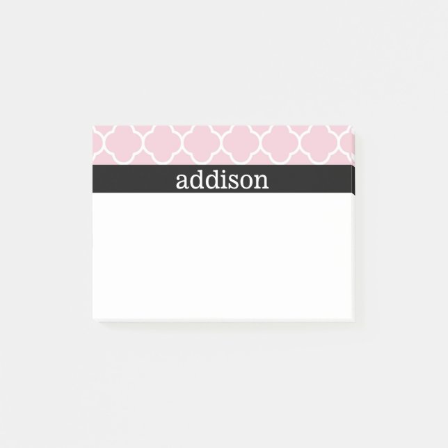 Post-it® Quatrefoil rose - personnalisez (Devant)
