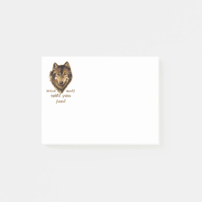 Post-it® "Quel loup allez-vous nourrir" Inspiration Wolf Ar (Devant)