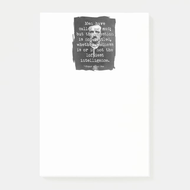 Post-it® Quota de Men Have Called Me Mad Poe (Devant)