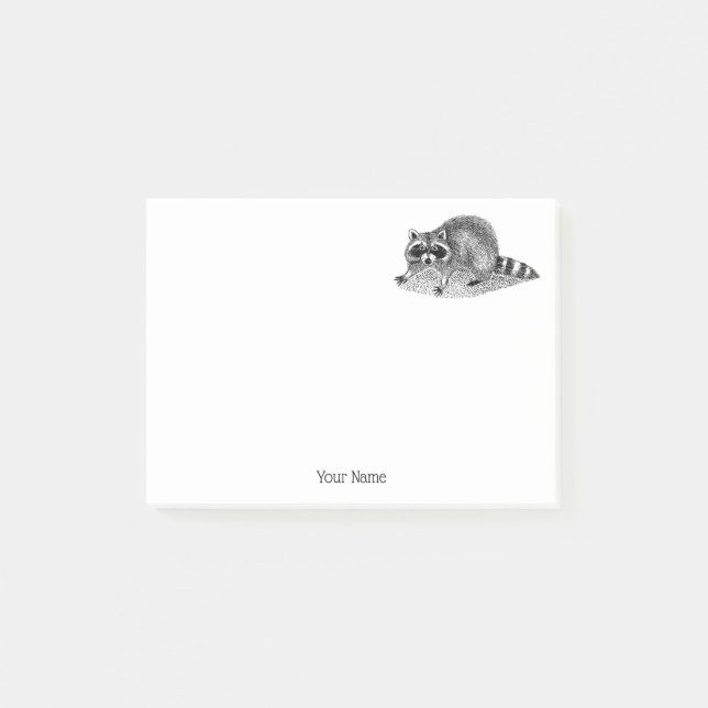 Post-it® Raccoon masqué vintage (Devant)