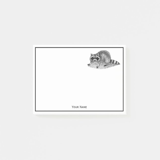 Post-it® Raccoon masqué vintage (Devant)