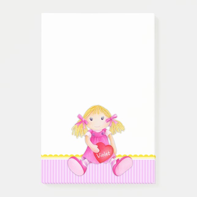 Post-it® Rag doll aquarelle art nommé post il note (Devant)