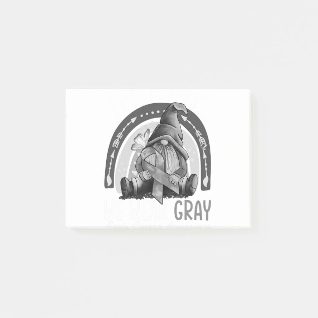 Post-it® Rainbow In May We Wear Gray Brain Cancer Awareness (Devant)