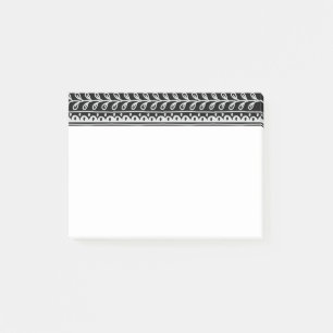 Post-it® Rangées de motifs gribouillés noir et blanc