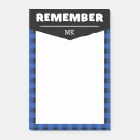 Rappel - Bleu Buffalo Check Monogramme