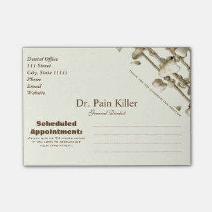 Post-it® Rappel dentaire drôle de rendez-vous de dentiste