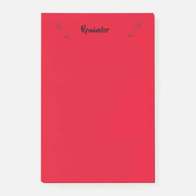 Post-it® Rappel des notes rouges (Devant)