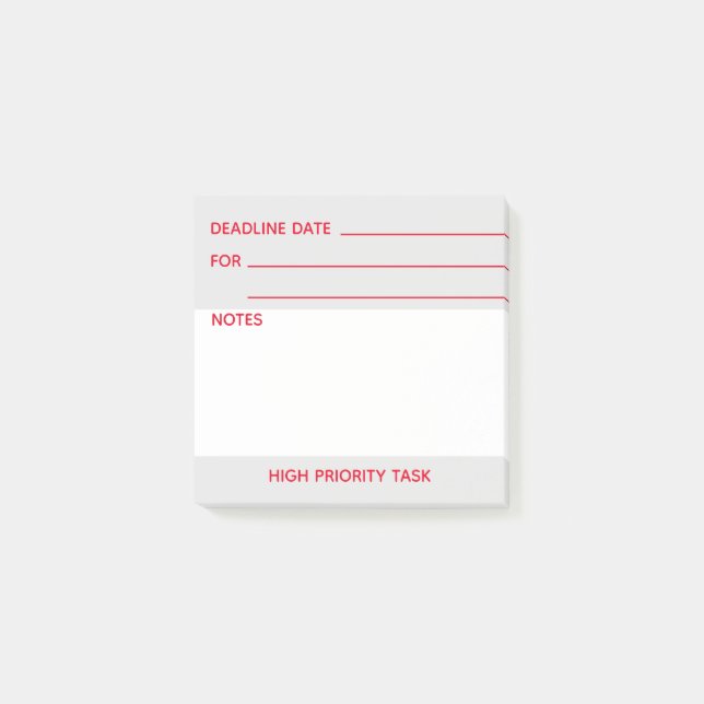 Post-it® Rappel des tâches hautement prioritaires des emplo (Devant)