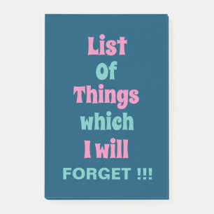 Post-it® Rappel drôle pour les personnes étourdies N'oublie