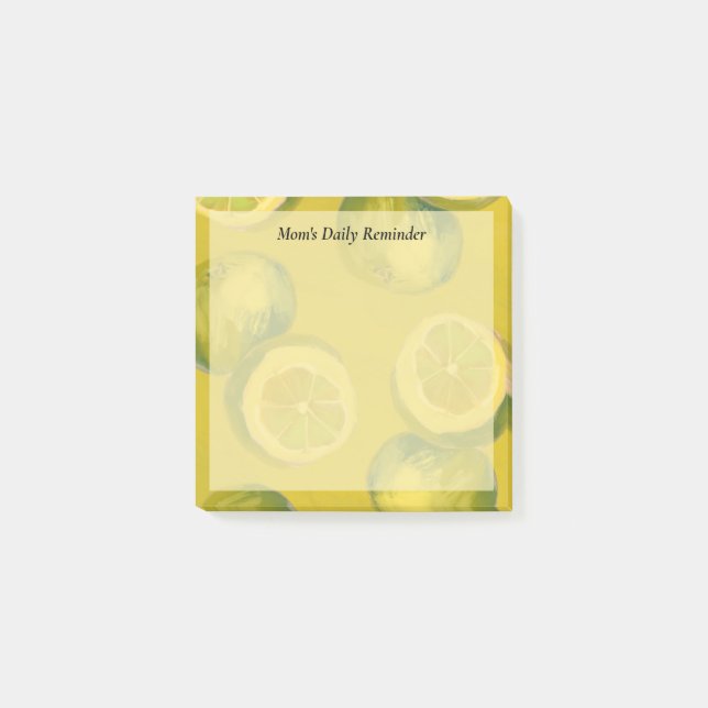 Post-it® Rappel Maman Citron Jaune Ensoleillé Pictural (Devant)