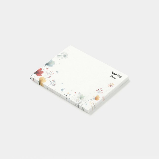 Post-it® Rappels floraux : Fleur sauvage personnalisable (Incliné)