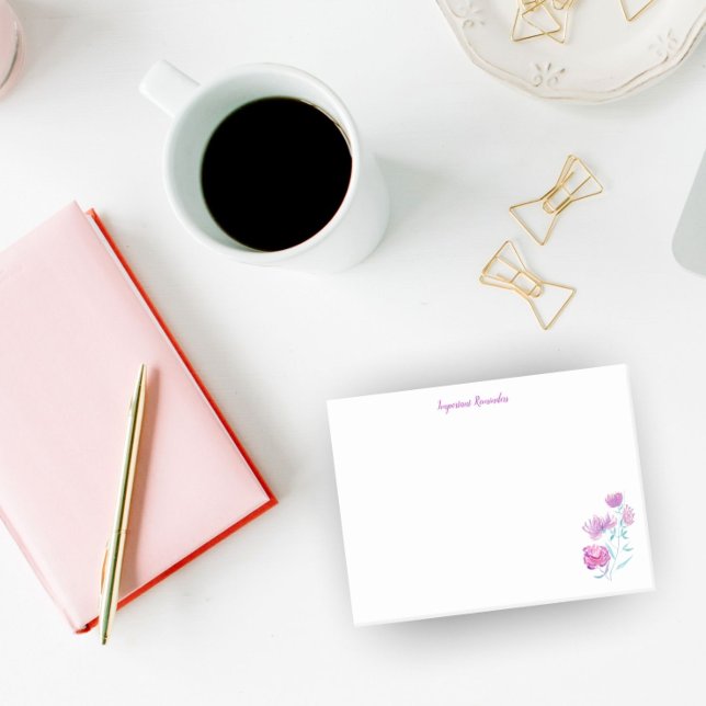 Post-it® Rappels importants Chrysanthèmes Aquarelle (Beautifully functional. Stay organized in a beautiful way!)