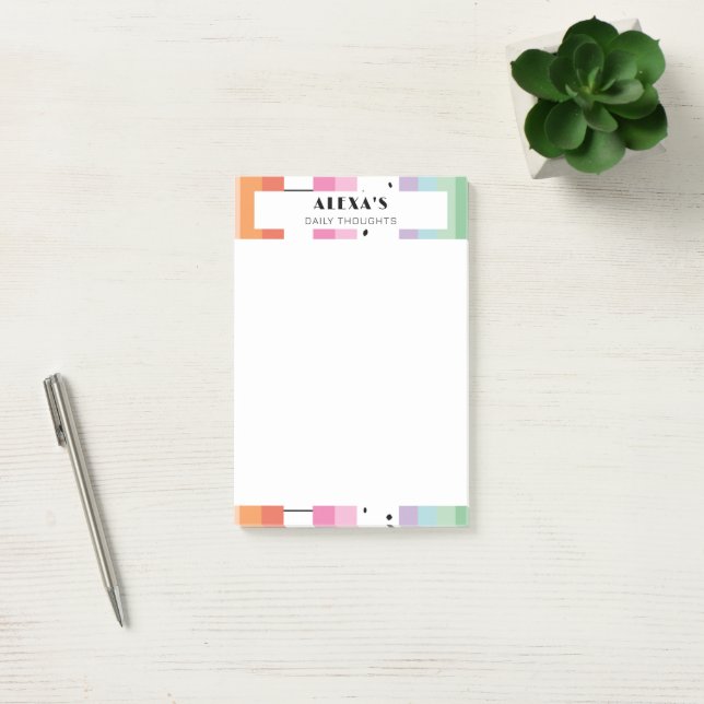 Post-it® Rayures Pop Whimsical (Bureau)