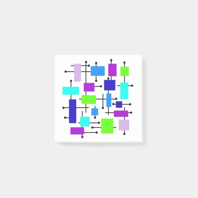 Post-it® Rectangles atomiques cool (Devant)
