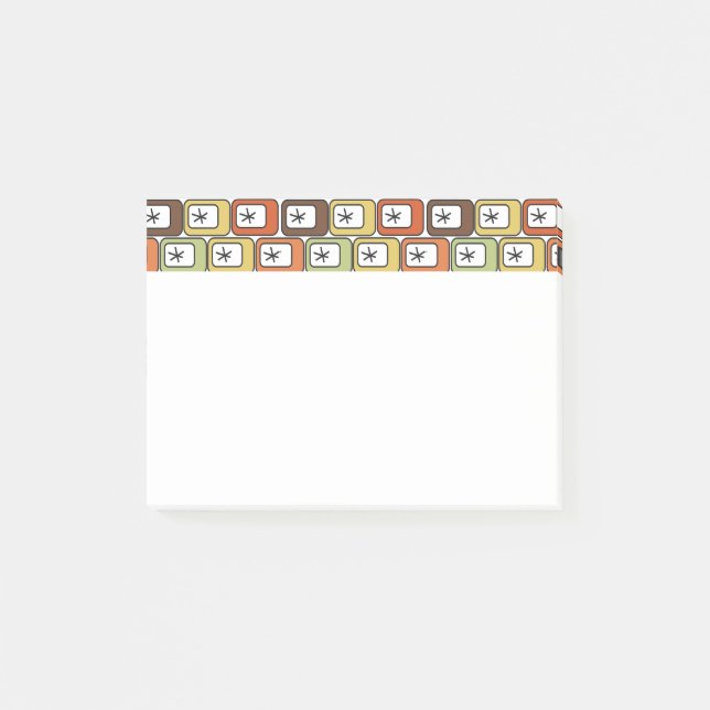 Post-it® Rectangles Rétro avec Éclats d'Étoiles  (Devant)