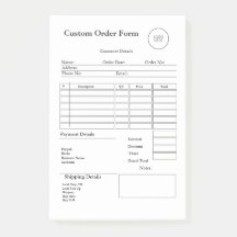 Reçu de vente sur commande personnalisé pour petit