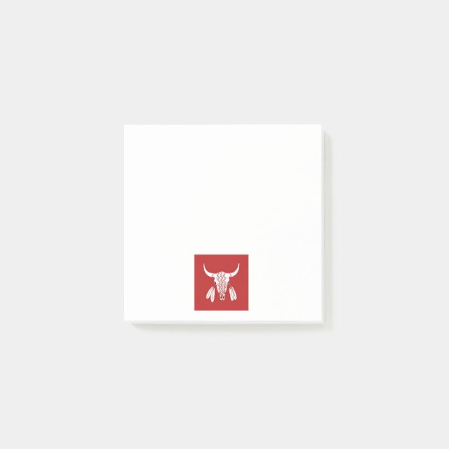 Post-it® Red Ghost Dance Buffalo pattes blanches (Devant)