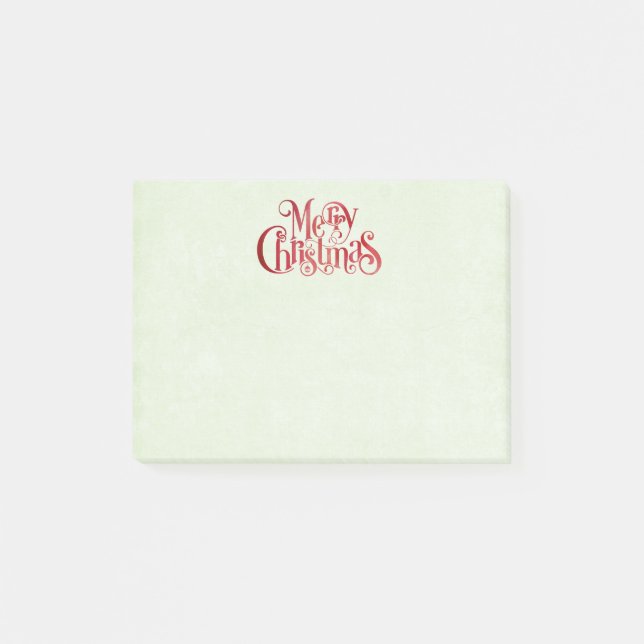 Post-it® Red Joyeux Noël Typographie Festive Police (Devant)