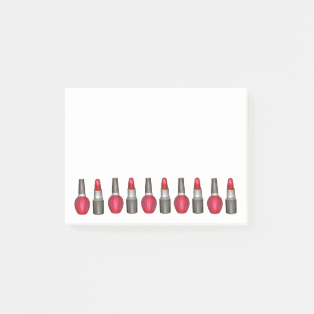 Post-it® Red Lipstick Clou polonais maquillage beauté Poste (Devant)