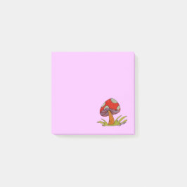 Post-it® Red Mushroom with purple background