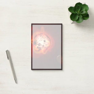 Post-it® Red Nwarf Star Orbité Par Une Hypothétique Exoplan