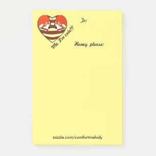 Post-it® Red Panda Coeur d'amour