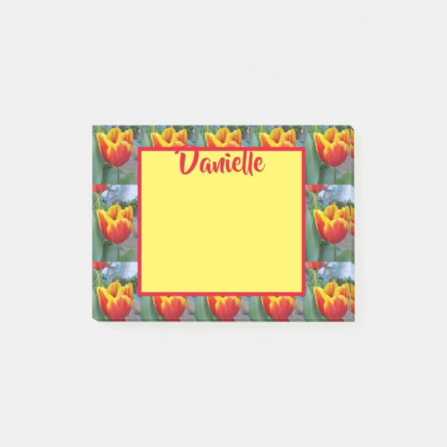 Post-it® Red Tulip photo Femme Nom Post It Notes (Devant)