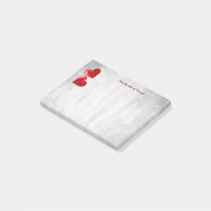 Post-it® Red Valentine Hearts Notes personnalisées