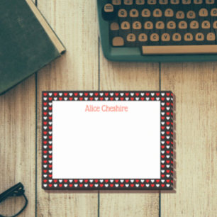 Post-it® Red & White Hearts Post personnalisé Notes
