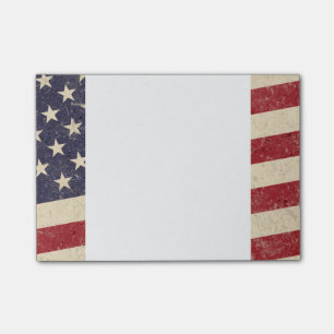 Post-it® Regard grunge vintage de drapeau américain de