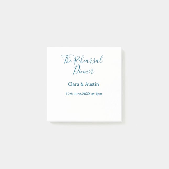 Post-it® Rehearsal dinner the night before simple minimal m (Devant)