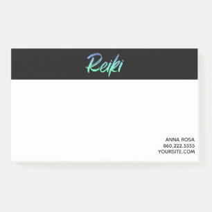 Post-it® *~* Reiki vert-bleu et turquoise iridescente