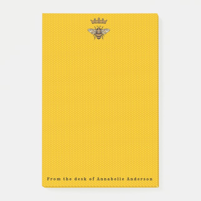 Post-it® Reine abeille avec couronne (Devant)