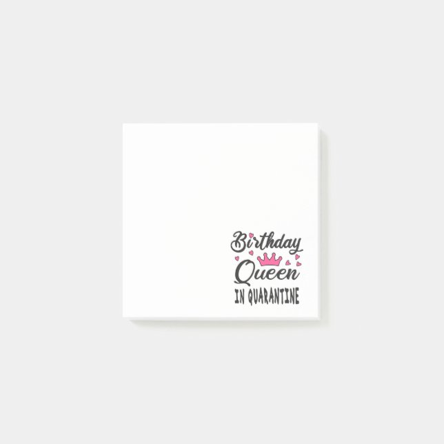 Post-it® Reine d'anniversaire en quarantaine (Devant)