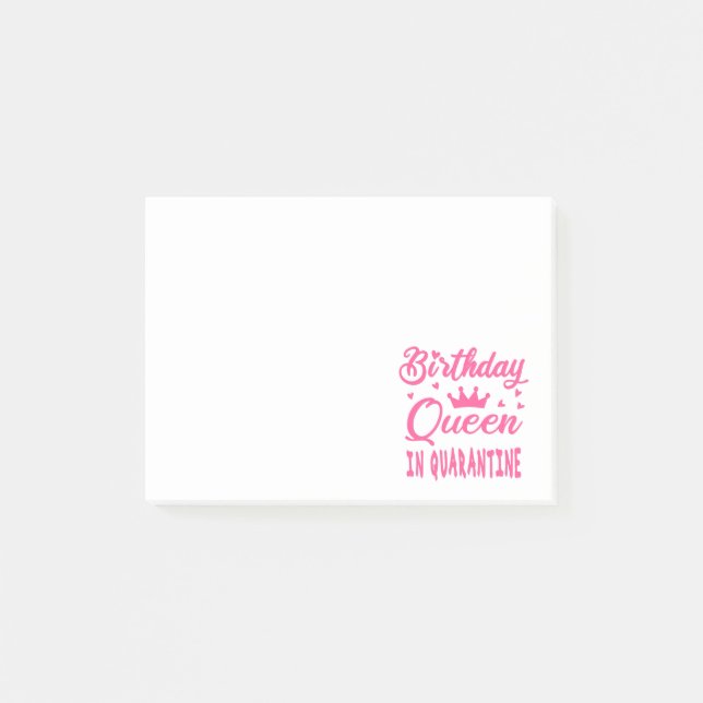 Post-it® Reine d'anniversaire en quarantaine (Devant)