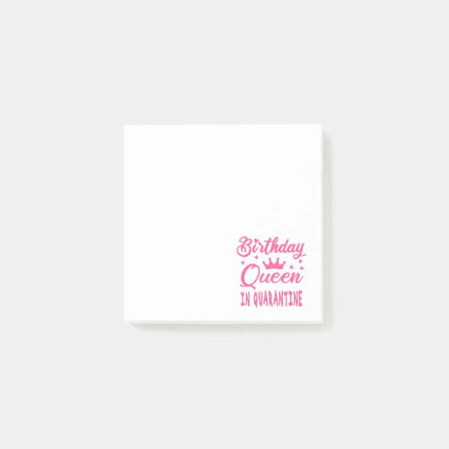 Post-it® Reine d'anniversaire en quarantaine (Devant)