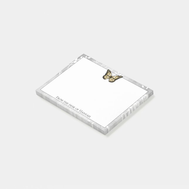 Post-it® Remarques brillantes sur papillon or (Incliné)