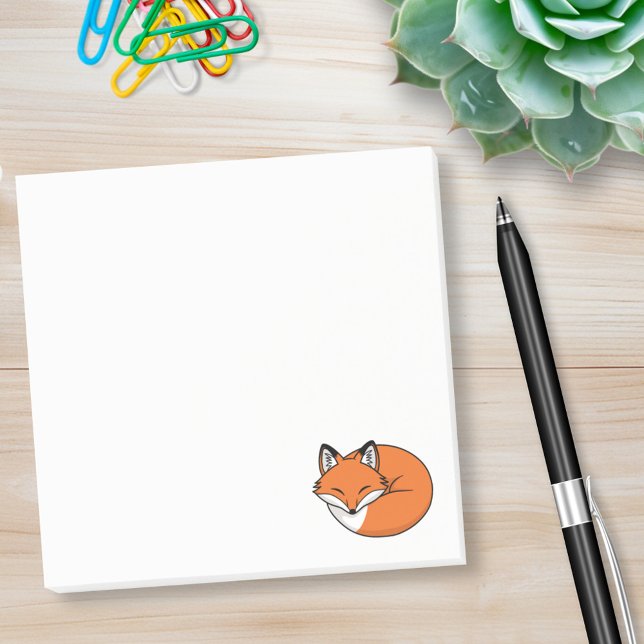Post-it® Renard de dessin dormant (Créateur téléchargé)