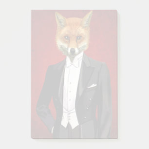 Post-it® Renard En Costume De Soirée, Portrait