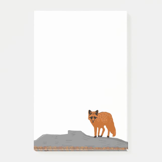 Post-it® 🦊 Renard sur le Rocher (Devant)