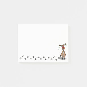 Post-it® Renne flairé rouge de Noël drôle